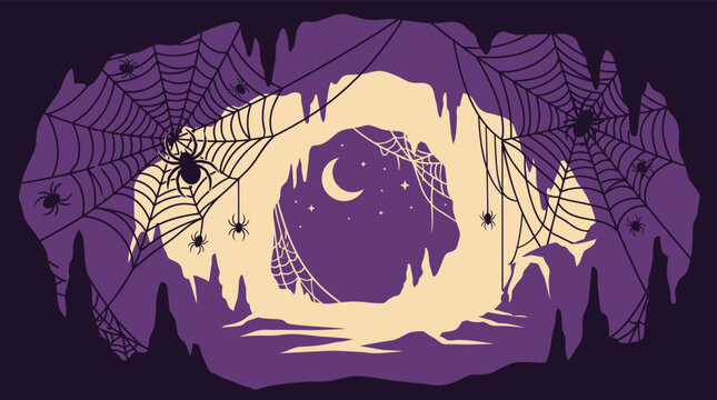 A spooky and enchanting halloween background featuring a full moon silhouetted bats and a gothic mysterious atmosphere perfect for festive celebrations