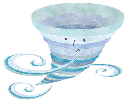 Tornado and Strong Wind Weather Illustration