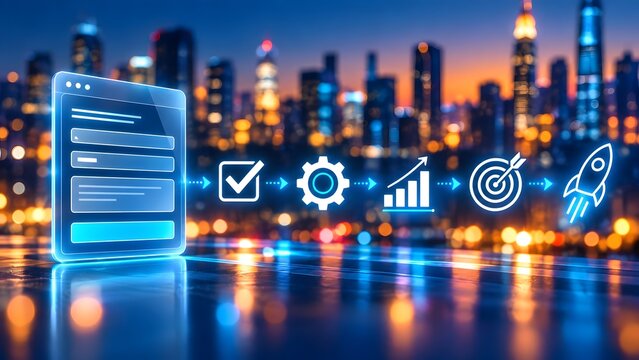 Automated business funnel and digital onboarding workflow from form submission to processing, data analytics, target conversion, and campaign launch