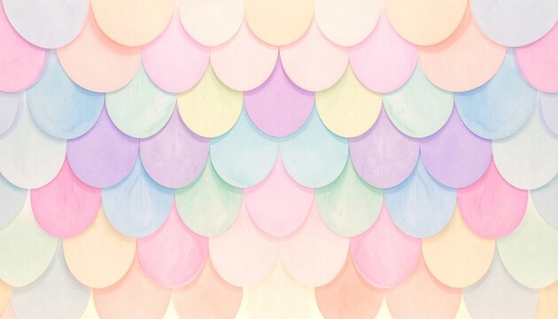 Pastel Mermaid Scales Background - Soft, Dreamy, and Whimsical Design.