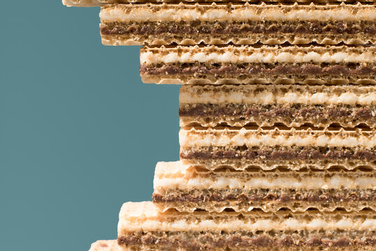 Cream and chocolate filled wafer cookies