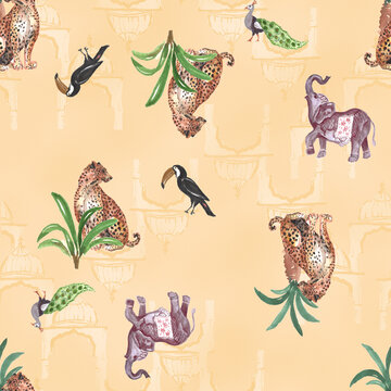 authentic beautiful seamless animal texture print pattern 