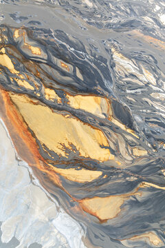 Abstract lands with organic mineral formation and geological texture