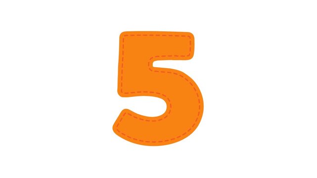 Animation of vector numbers from 0 to 9