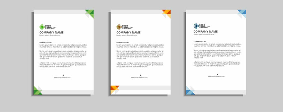 modern corporate letterhead template design
