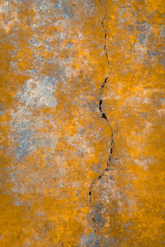 Weathered orange Palace wall texture at Pena Palace, Sintra