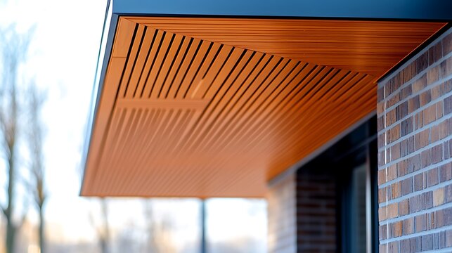 Modern Wood Soffit Detail.