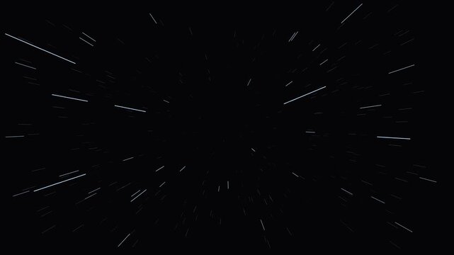 Deep Space Hyperdrive Starfield Flight and Speed of Light Streaks Seamless Loop 4K