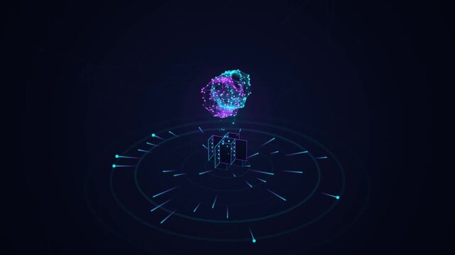 Digitalbrain artificial intelligence visualization data processing future neural network concept dis