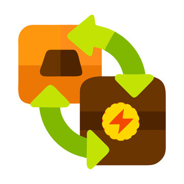 Asynchronous Parallel Processing Flat Vector Icon