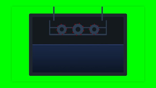 Industrial Vacuum Carburizing Furnace Quenching Process 2D Vector Motion Graphic