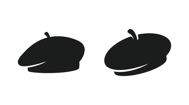 Two black berets are displayed as a simple silhouette