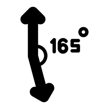 one hundred sixty five glyph icon
