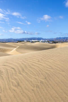 Gran Canaria Maspalomas sand dunes desert on Canary islands in Spain