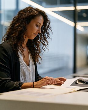 HR Accessibility Coordinator Placing Resource Card into Folder for Accommodation