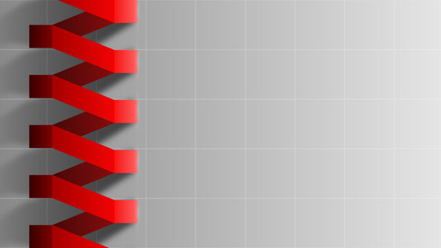 A spiral staircase with red steps leading to the upper floor. It symbolizes a consistent, gradual process toward a goal or target.