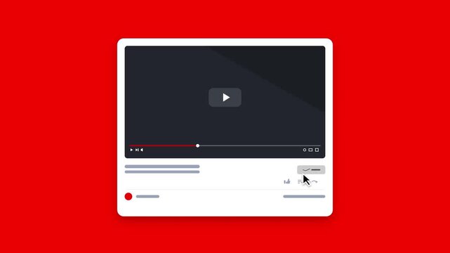 Online Video Player Interface and Social Media Content Animation