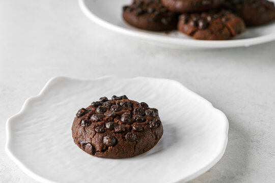 Chocolate cookies with chocolate chips
