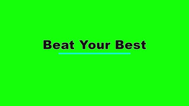 Beat Your Best Pendulum Type Text Animation on Green Screen