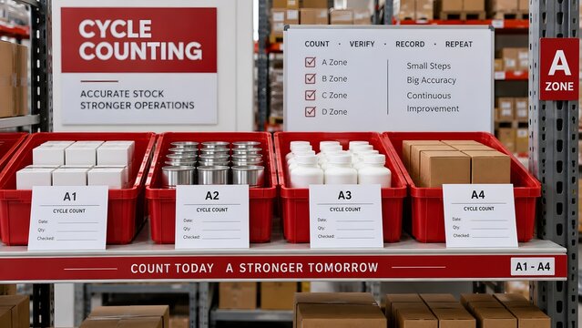 Cycle Counting Inventory Process in Organized Warehouse Storage