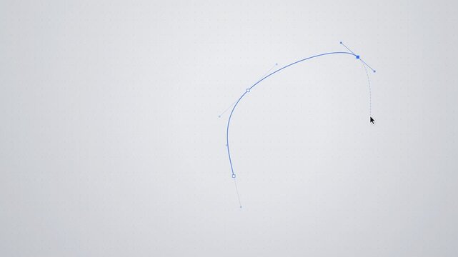 Bezier Pen Tool Drawing Vector Curve Emblem Animation