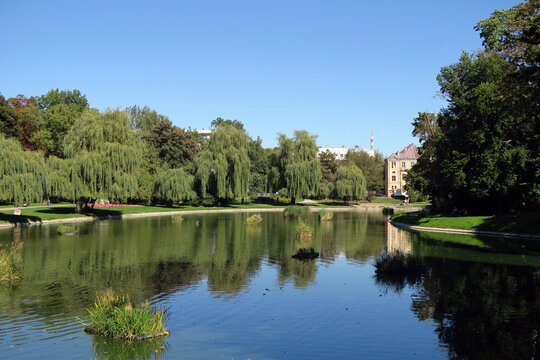 Kielce, Poland. Stanisław Staszic City Park (Polish:Park Miejski im. Stanisława Staszica) one of the oldest parks in Poland.