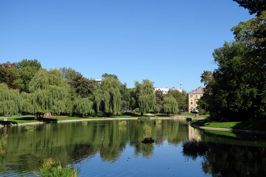 Kielce, Poland. Stanisław Staszic City Park (Polish:Park Miejski im. Stanisława Staszica) one of the oldest parks in Poland.