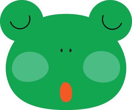 An animal friend hibernating, a cute frog face
