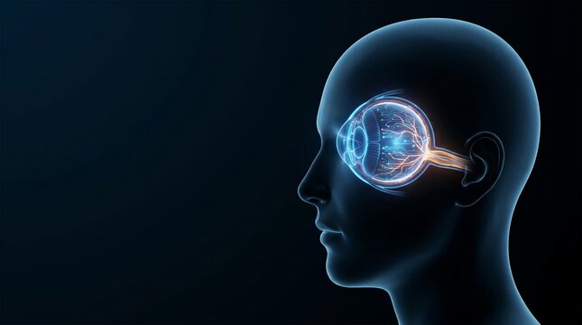 Bionic eye with digital cyber retina circuit inside human skull