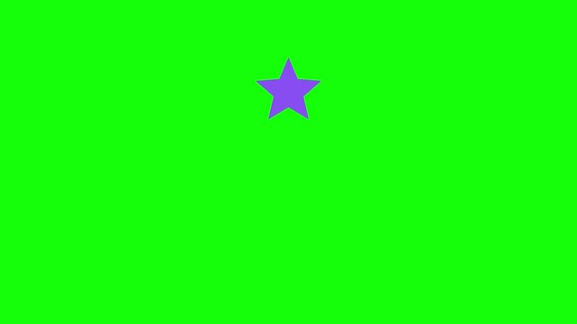 Like Star Icon bouncing back and forth, Green Screen Loop Animation