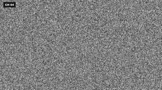 Channel Changing TV Static Switch Animation with Analog Television Signal Interference