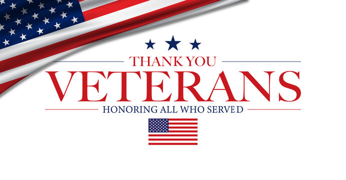 Veterans Day, USA Flag Background
