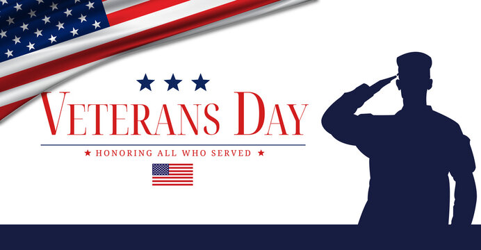 Veterans Day, USA Flag Background