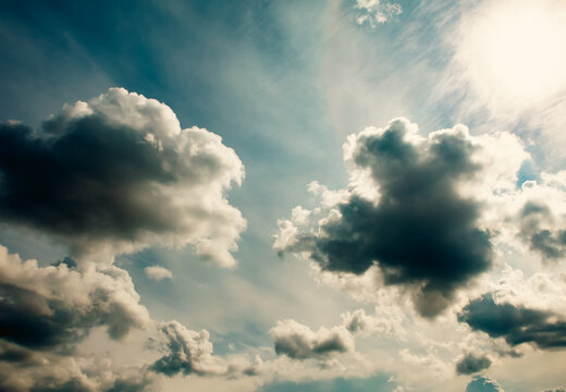 Storm Clouds with a Sunlight