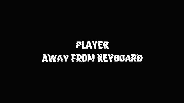 Retro Pixelated Player Away From Keyboard Glitch Motion Graphic for Gaming Stream Intermission Background 4k video animation seamless loop