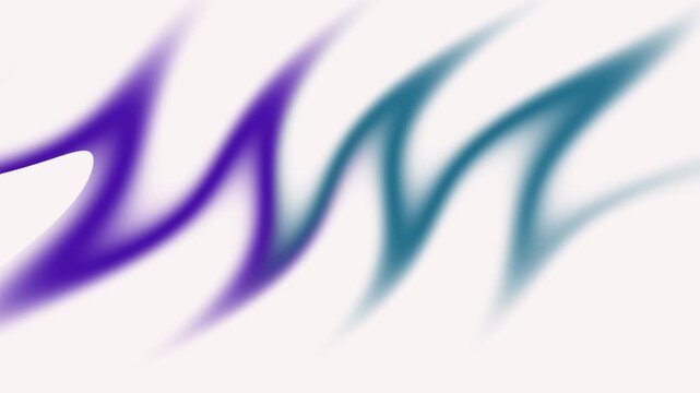 Abstract fluid gradient background in purple and blue squiggle, smooth flowing motion loop