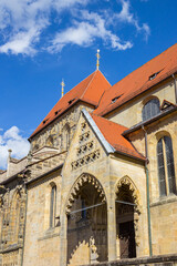 Fototapeta premium Gothic stone portal of the historic cathedral in Bamberg, Germany