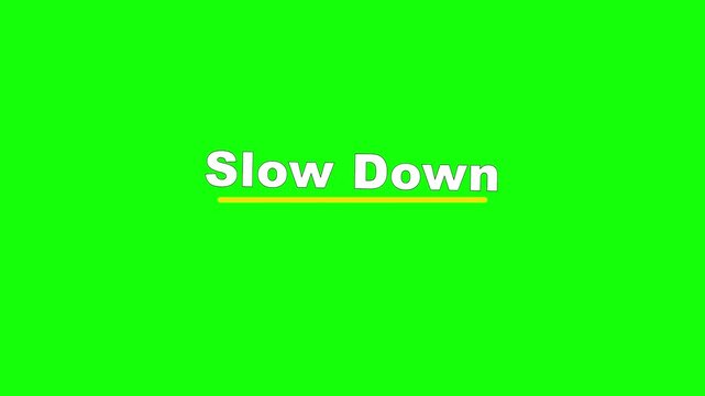 Slow Down Staggered Zoom Text Animation on Green Screen