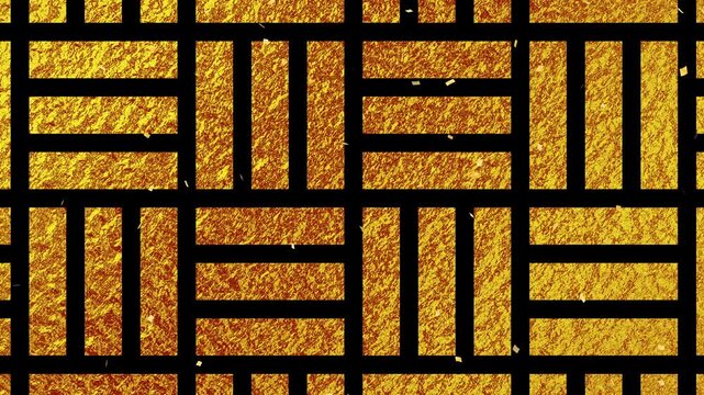 confetti gold fall pattern02 sankuzushi pattern max loop （black gold background）01