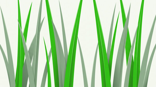 Stylized green grass blades illustration design element for graphic backgrounds.