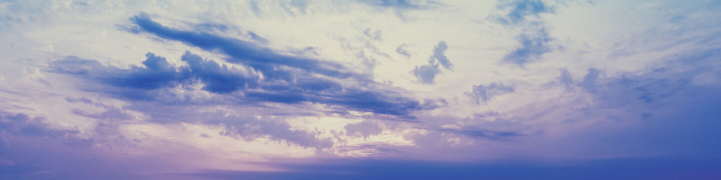Dramatic cloudy sky at sunset