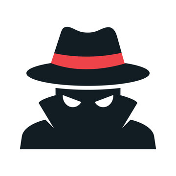 Hacker Searching Computer Virus Flat Vector Illustration.