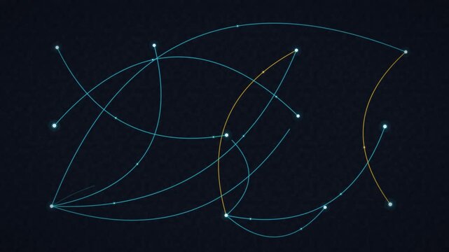 Animated Flight Path Network Arcs Motion Graphic