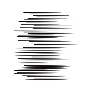 Abstract Horizontal Speed Lines and Brush Strokes