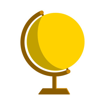 vector illustration of an orange globe
