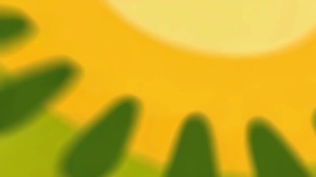 Closeup illustrated kiwi fruit rotating and zooming across three panels a colorful sliced tropical fruit graphic with leaves and seeds