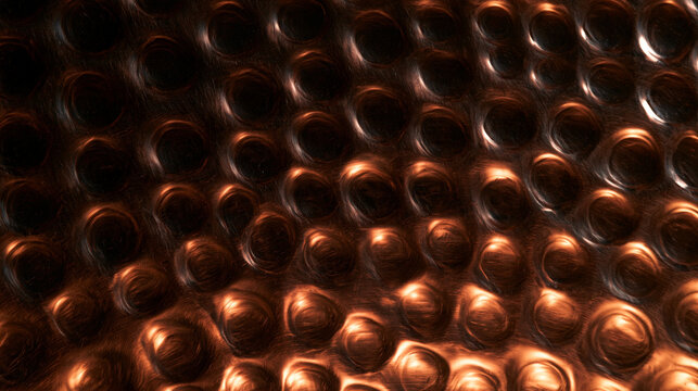 Hammered Copper Metal Surface Abstract Texture Background