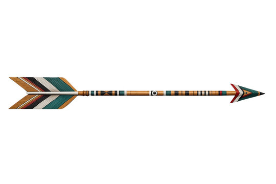 Decorative tribal arrow as isolated design element