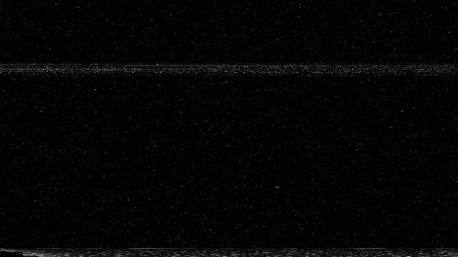 VHS Tape Noise and Tracking Glitch Overlay, Retro Video, Seamless Loop