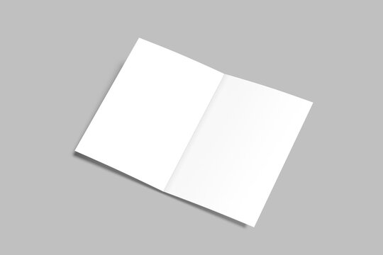 Realistic bifold mockup design blank